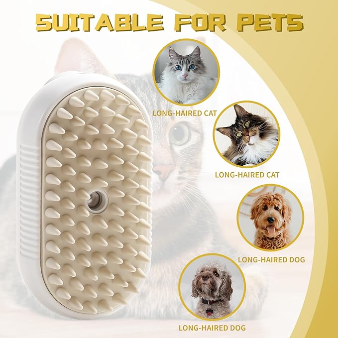 PetEase™ 3-in-1 Steam Grooming Brush – For Cats, Dogs & All Pets